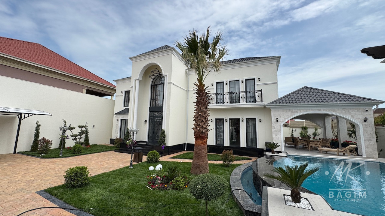 Mərdəkanda İsti Hovuzlu, 6 Otaqlı Gözəl Bağ Evi – Start 980.000₼