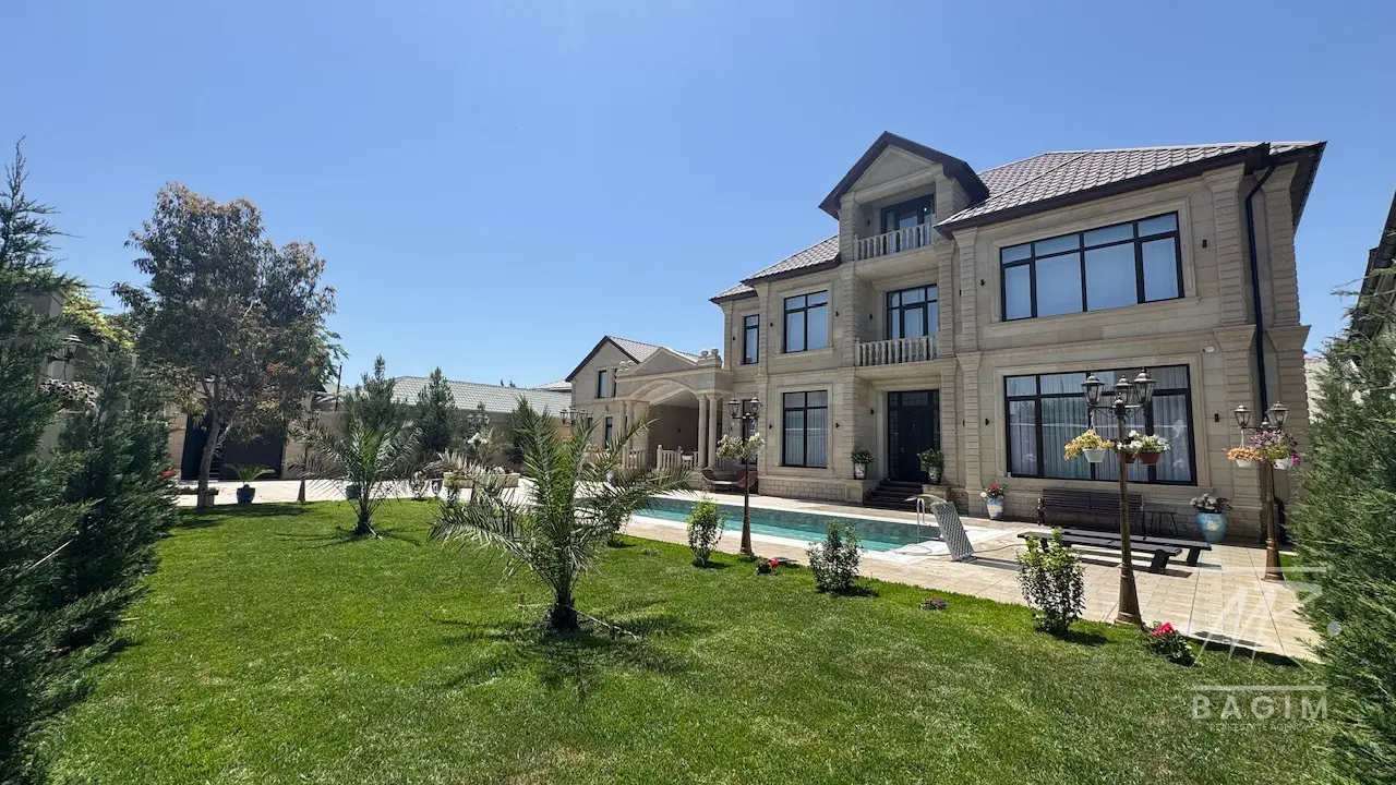 Mərdəkanda 3 Mərtəbəli Villa və Ayrı 2 Mərtəbəli Qonaq Evi – Kupçalı və Hovuzlu!